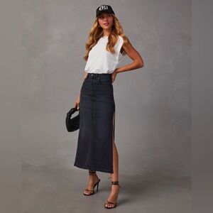 Vici Black Maxi Skirt